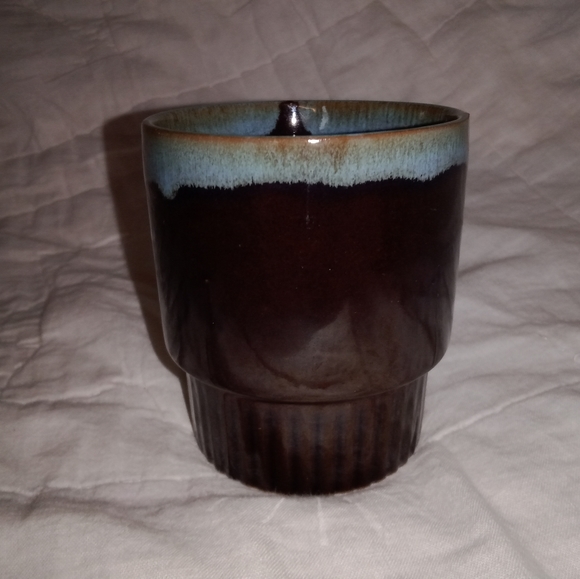 Replacement Mid Century Modern Stackable Brown Blue Drip Glaze Coffee Mug Cup - Picture 4 of 7